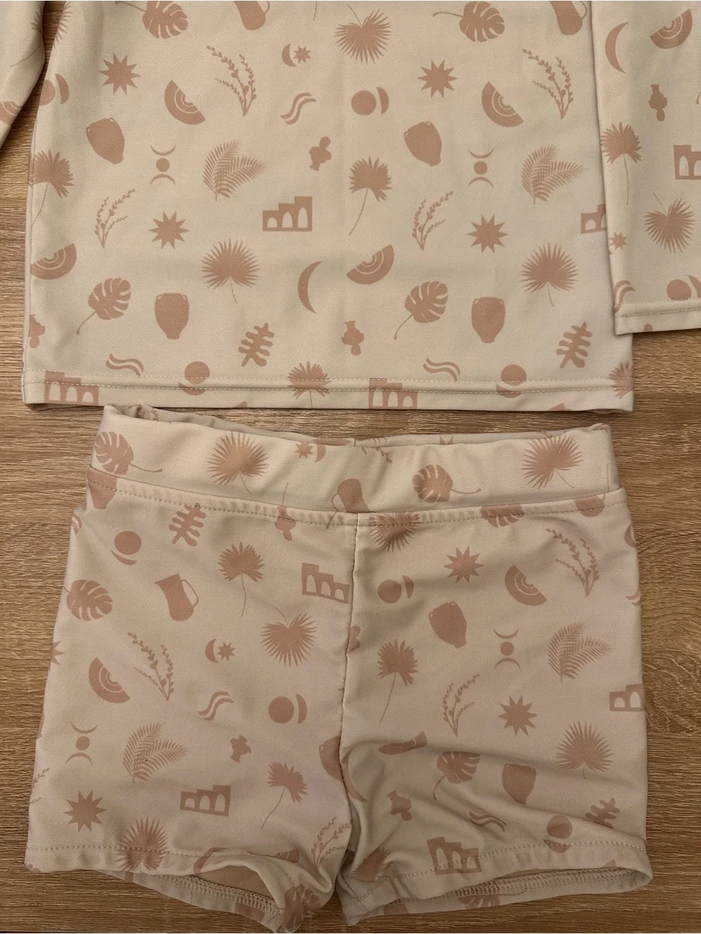 Ollie + Squish Kids Long-Sleeve Rashguard Set - Oasis Print